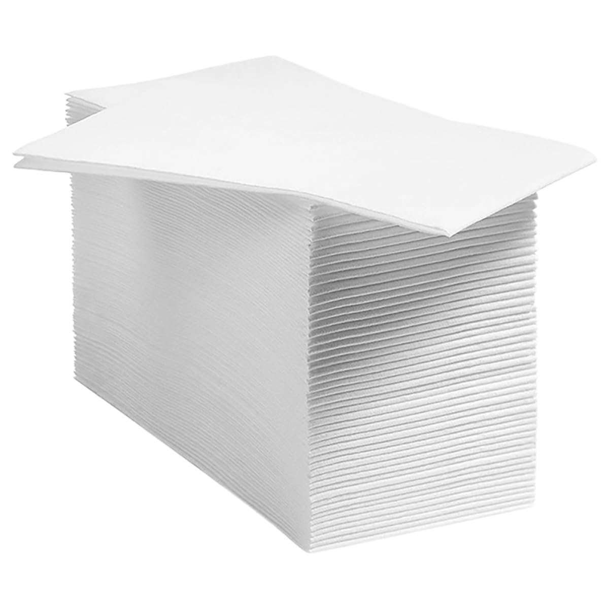 CRAFTHROU 100 Unidades Servilletas de Papel de Color Blanco de 40x30 Cm, Gruesas y Plegadas, para Cocina y Cumpleaños, Ideales para Fiestas y Restaurantes Elegantes
