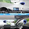 Windshield Cleaning Tool, Car Window Cleaner with Extendable Long Handle and 4 Washable Reusable Microfiber Pads, Auto Interior Exterior Glass Wiper Cleaning Kit Universal for Office and Home (Blue) #4