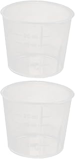 Aexit 2pcs 20ml gauge PP Plastic Volumetric Measuring Cup Container Beaker 40mmx33mm