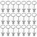 Framendino, 50 Pack Silver Guardian Angel Keychain Charm Pendant Silver Tone Vintage Key Chain for Wedding Party Favors