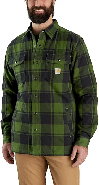 Carhartt Men's 106354 Relaxed Fit Flannel Sherpa-Lined Shirt Jac
