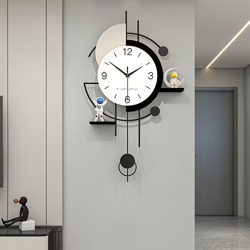 Horloge murale silencieuse WM863-42 pour un salon chaleureux et apaisant