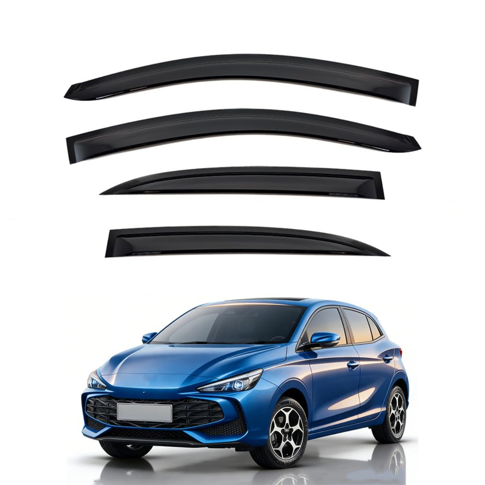 QOEMRHELT 4pc Set In-Channel Wind Deflectors, for MG MG3 2024-2026 Window Visors Rain Guards Vent Visors Rain & Sun Protection,Car Accessories