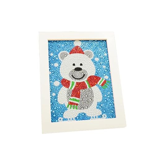 Bricolage Diamant art pour Enfants Mignon petit et Facile 5D Complet Perceuse par Numéro Kit de Peinture Broderie pour Filles Garçons Débutants Artisanat d'art de Noël Cover