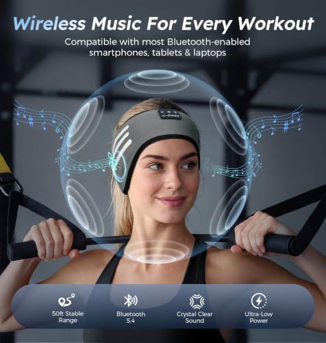 LC-dolida Wireless Sports Headband Headphones with Hi-Res Audio for Women - image 4
