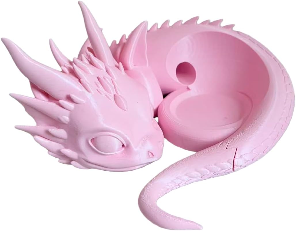 3D Printed Dragon Stand Speaker Bracket for Echo Dot 4th/5th Generation, Desktop and Bookshelf Mounting Holder (Purple)