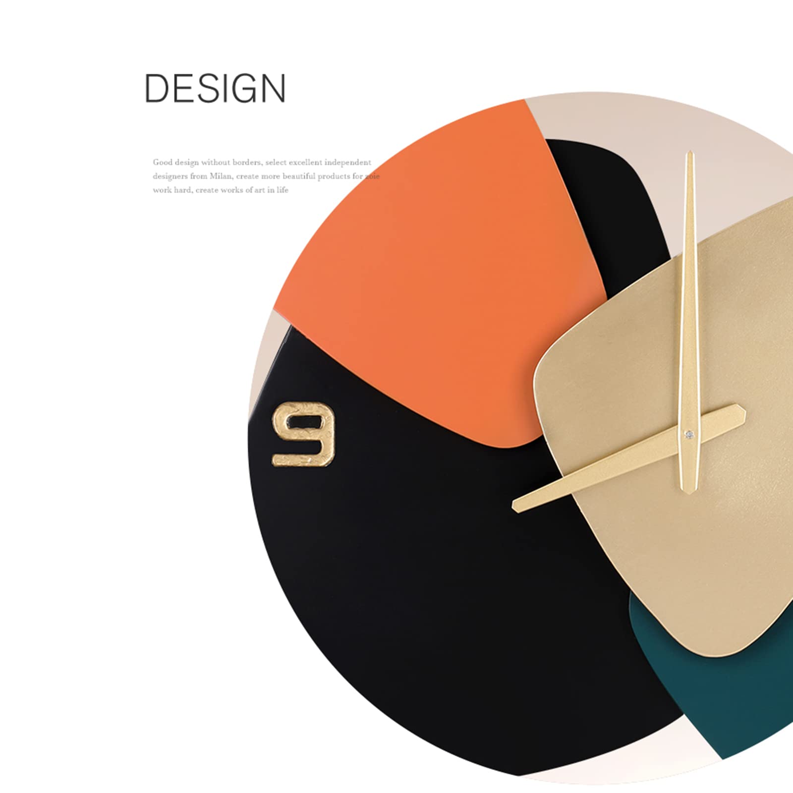 Relojes decorativos de metal, cuarzo artístico estéreo 3D creativo, relojes de pared silenciosos que no hacen tictac, para el hogar, oficina, sala de estar interior, dormitorio, cocina, eficiencia de