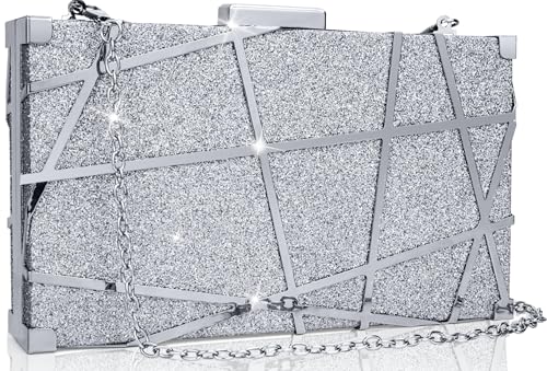 Image of Farcauo Clutch Purses for Women Chain Evening Bag Small Cocktail Party Purses Formal Wedding Handbags for Bride