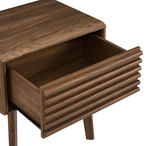 Modway Render Mid-Century Modern End Table Or Nightstand In Walnut #TOP3
