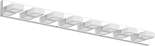 Miniatura 17 de Ralbay Lámpara de Tocador de 4 Luces de Níquel Cepillado para Baño Lámpara de Baño Moderna de LED en Metal y Acrílico cepillado níquel,Negro-5
