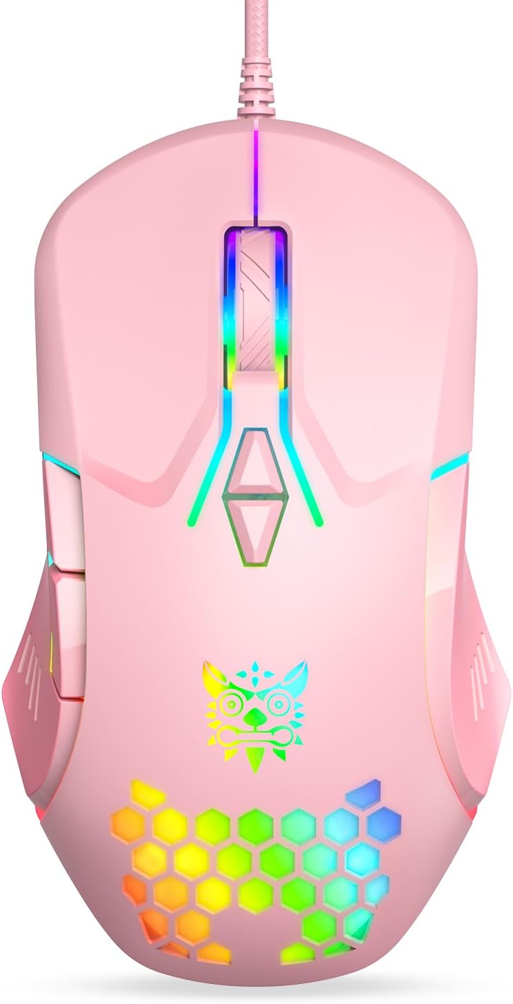 Amazon.com: ONITOON Wired USB Mouse, Computer Mouse with RGB Lighting ...