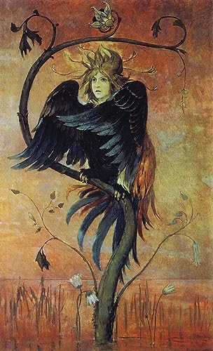 Impression d'affiches toile oiseau prophétique Viktor Vasnetsov décoration murale chambre