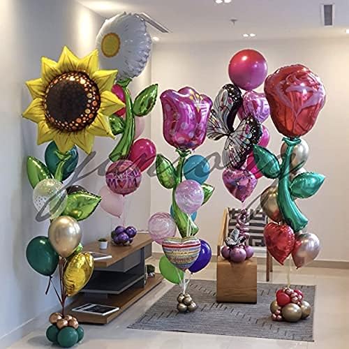 Miniatura 3 de 1 globo de papel de aluminio para el día de San Valentín, marítimo, boda, fiesta, decoración, niños, inflable, suministros de globos de aire (rosa)