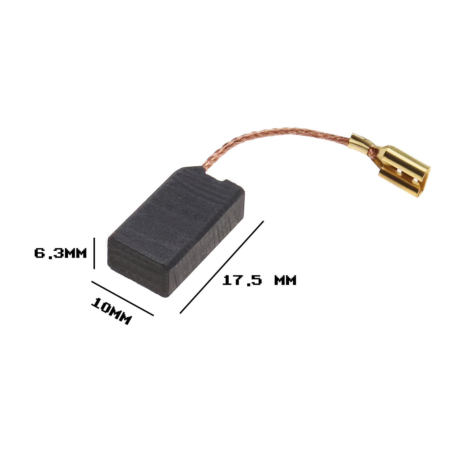 ECSiNG 2 Paires Balais de Charbon 6.3x10x17.5mm Pièce de Rechange de Moteur Compatible avec HILTI TE14 TE15 TE15C TE18M TE24 TE25 TE104 Accessoires d'outils Électriques
