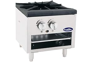 ATSP-18-1L Single Stock Pot Stove Natural Gas Stainless Steel Countertop Portable Commercial...