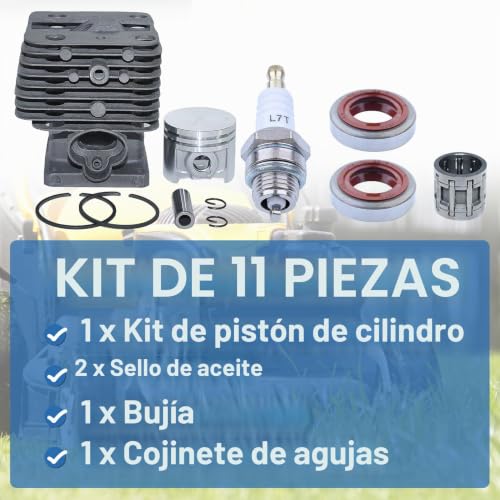 Miniatura 3 de Aumel Kit De Pistón De Cilindro De 40 Mm Para Stihl Ft250 Ht250 Fs250 Fs250r Fs202 Fs120 Fs200 Desbrozadora Cortadora Reemplazar 4134 020 1214.