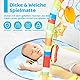 WYSWYG Baby Spielbogen, Spielmatte & Gym mit Musik & Lichtern – Pädagogisches Spielzeug für Baby & Kleinkinder 0-3-6-12 Monate Spieldecke - Kick & Play Piano Matte-Blau