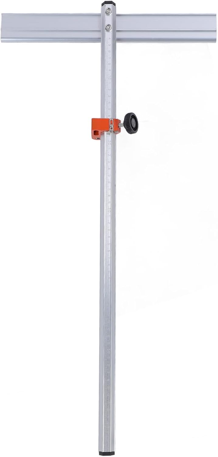 Fafeicy 60cm T Shaped Glass Cutter, Aluminum Alloy Manual Glass Cutting Tool with 14 Roller Bearings and ABS Rollers, for Thick T Type and Ceramic Tile Cutting
