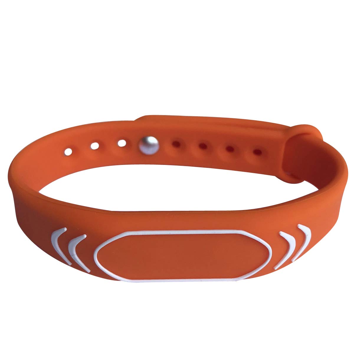 RFID 1K Wristband 13.56MHZ Black Green Orange ISO14443A (Pack of 100) (Orange)