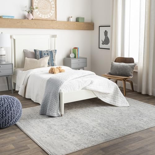 Livabliss Syracusa Alfombra Vintage Oriental - Alfombra Salon, Habitacion, Pasillo o Dormitorio, Estilo Tradicional Bohemio, Natural, Facil de Limpiar, Alfombras Grande 140x200cm, Carbón, Gris, Beige