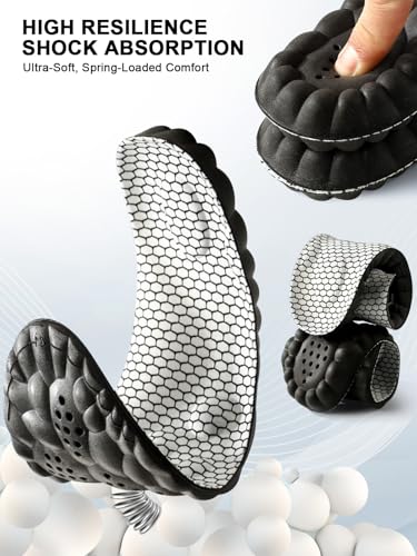 Image of 4D Cloud Insoles for Men and Women, Arch Support Insoles, Memory Foam Insoles, Shock Absorption and Cushioning Sports Shoe Insoles (Graphene Gray, XL (Men 9-11 /Women 10-11)
