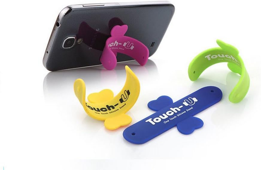 Touch-U Silicone Slap Stand Holder Support for iPhone 5, iPhone 4, iPod Touch / Nano, iPad Mini, Samsung Galaxy, Google Nexus, Acer Iconia, Cellphones, Smartphones and 7 Inch Tablets Original OEM Packaging (Green)