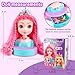 Kryonixty 4-in-1 Doll Head for Hair Styling Kids-9Inch,41pcs Hair Salon Toys Makeup Kit Princess Accessories Pretend Play Toys Birthday Gifts for 3-8 Year Old Girls