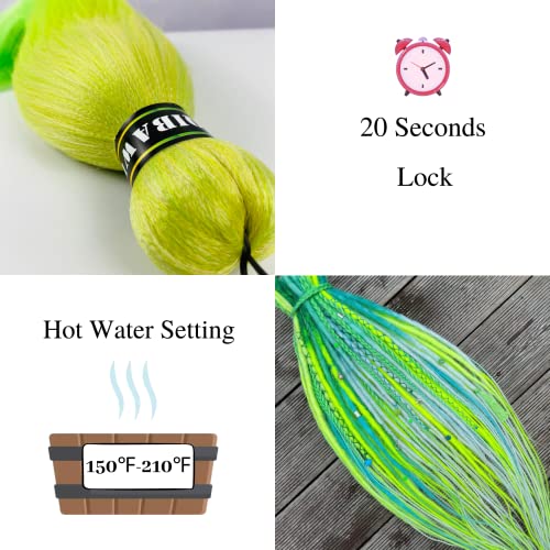 Ombre Braiding Hair Pre Stretched Lime Green Kanekalon Braiding Hair Extensions Feed In Braids #TOP4