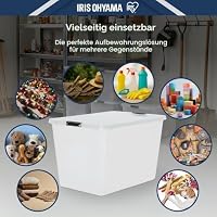 Iris Ohyama Aufbewahrungsboxen mit Deckel Groß, 60 L, 4er-Set, FTB-60 – Ansicht 5