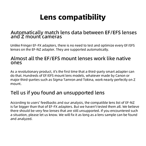 Fringer Ef Nz Lens Adapter Auto Focus Adapter Ring For Canon Ef Lens To Nikon Z Mount Z6 Z7 Z50 Camera Adapter… #TOP4