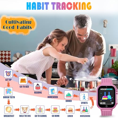 Goodatech-Kids-Smart-Watch-For-Boys-Girls-15-Smartwatch-with-26-Puzzle-GamesHD-CameraVideo-Music-PlayerPedometerFlashlightAudio-Book-etc-Aluminum-Case-and-Sport-Band-Pink