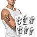 Kotbs 2 Sheets Pack Temporary Tattoo Sticker for Men Waterproof Arm Leg Body Art Fake Tattoos Cross Designs - My Only Love