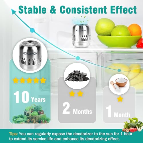 image for Exluvon Refrigerator Deodorizer,Lasts for 10 Years,Fridge Deodorizer K