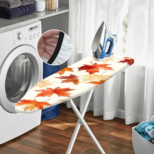 Image of Nuxovilar 15x54 Autumn Maple Leaf Ironing Board Cover