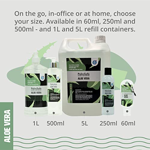Palm Safe Aloe Vera Alcohol Hand Sanitiser 60 ml Clip Bottles - Image 5