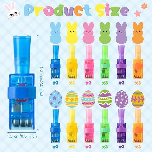 Haooryx 36 Pcs Easter Bunny LED Finger Lights for Party Favors