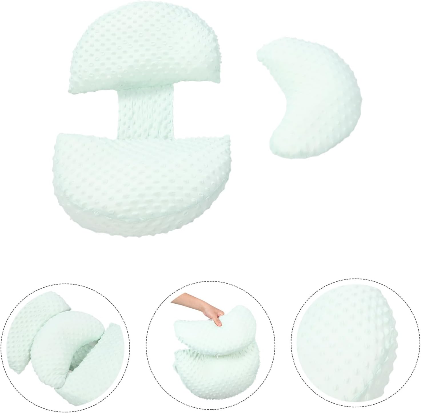 Zerodeko Ergonomic Pregnancy Pillow for Sleeping Cooling Waist Pillow Support Maternity Lumbar and Back Support