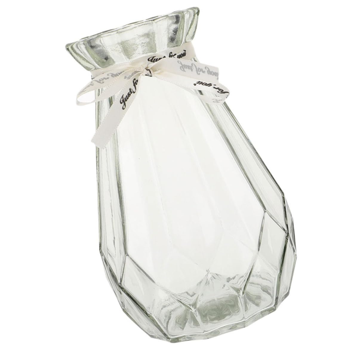 Jarrón de cristal transparente para flores naturales y cultivo hidropónico