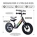IrimTec Kids Electric Balance Bike for 3-5, Lightweight Magnesium Alloy Frame, 24V 2Ah Battery & 180W Motor, Adjustable Seat & Colorful LED Lights & Music Player, Best Gift for Boys & Girls