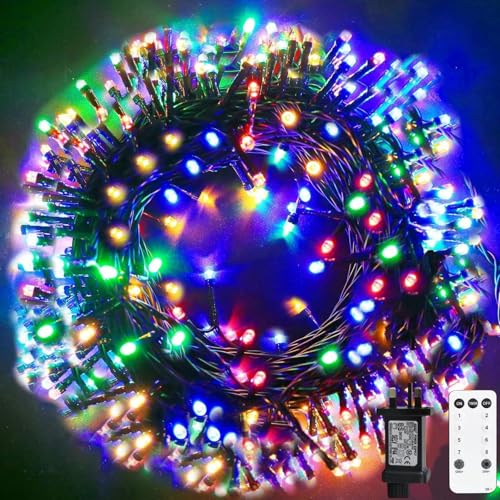 Christmas Tree Lights Outdoor, 80m 800LEDs Fairy lights Plug in 8 Modes, Waterproof Multicolor Fairy Light Mains Powered with Remote Timer, Indoor Outside Xmas Light for Garden Party Xmas Decorations