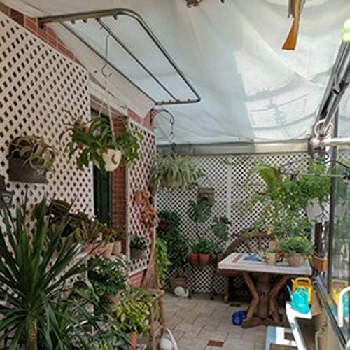 HLMBQ Telo Rete Ombreggiante Bianca Frangivista Oscurante per Giardino Rotolo 2x10 m