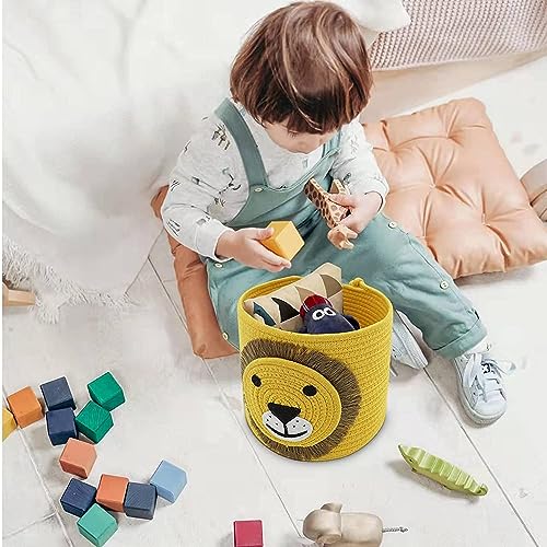 Image of ALBY Woven,Tall Wicker Laundry Basket for Blankets,Clothes,Pillows,Toys,Shoes Large Cotton Laundry Hamper for Bedroom Living Room Bathroom Nursery (10''h x 10''d inch, brown rect)