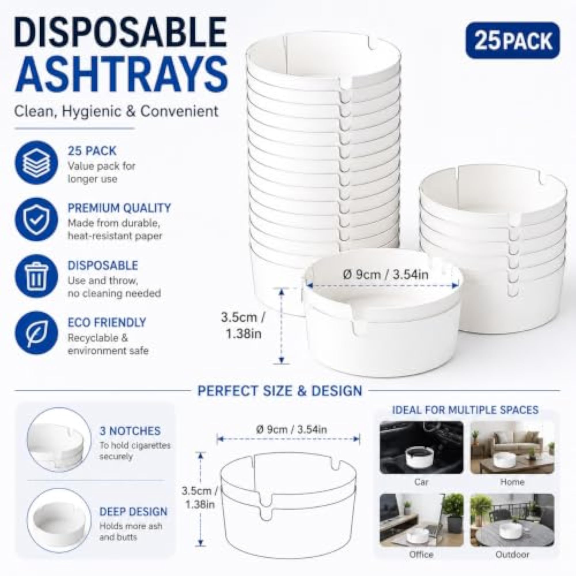 Disposable Gel Ashtray, Eco-Friendly Smokeless Cigarette Ashtray