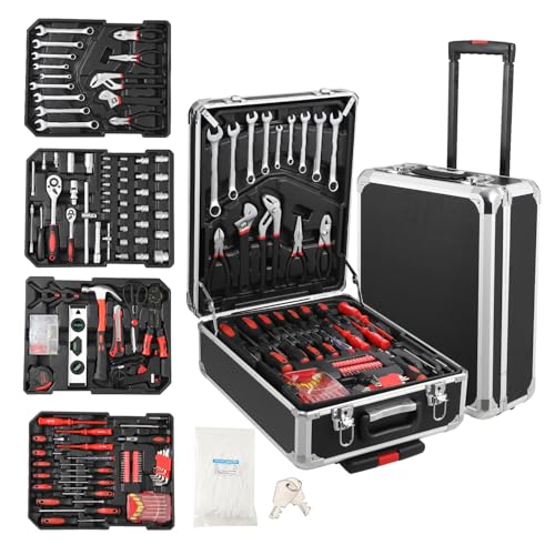 800-Piece Tool Kit with Aluminum Trolley Case, Mechanics Socket Set