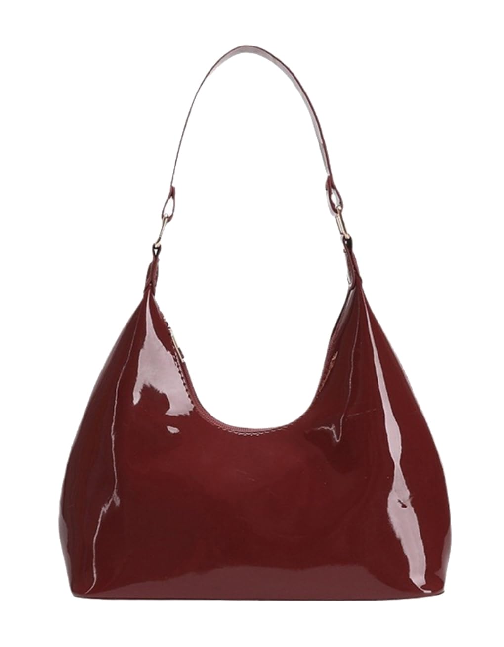 Patent Leather Hobo Bag Crescent Shoulder Bag Small Going Out Tote Bag Satchel Purse