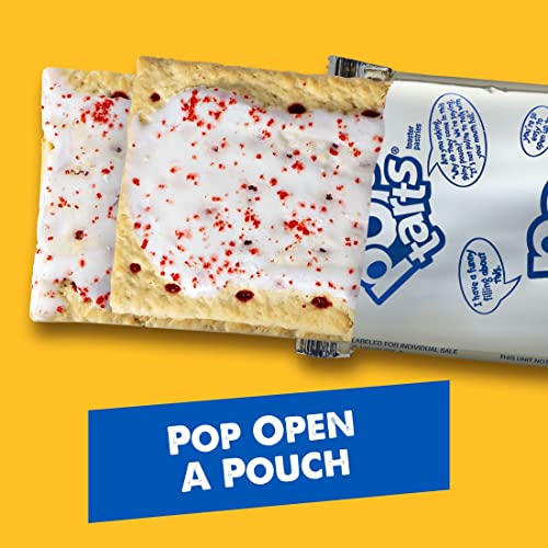 Image of Pop-Tarts Toaster Pastries, Breakfast Foods, Kids Snacks, Frosted Raspberry, 13.5oz Box (8 Pop-Tarts) (Pack of 3)