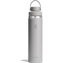 Hydro Flask Water Bottle - Insulated Stainless Steel - Wide Mouth Chug Lid, Non Spill, Leakproof in 24 Oz Birch Gray