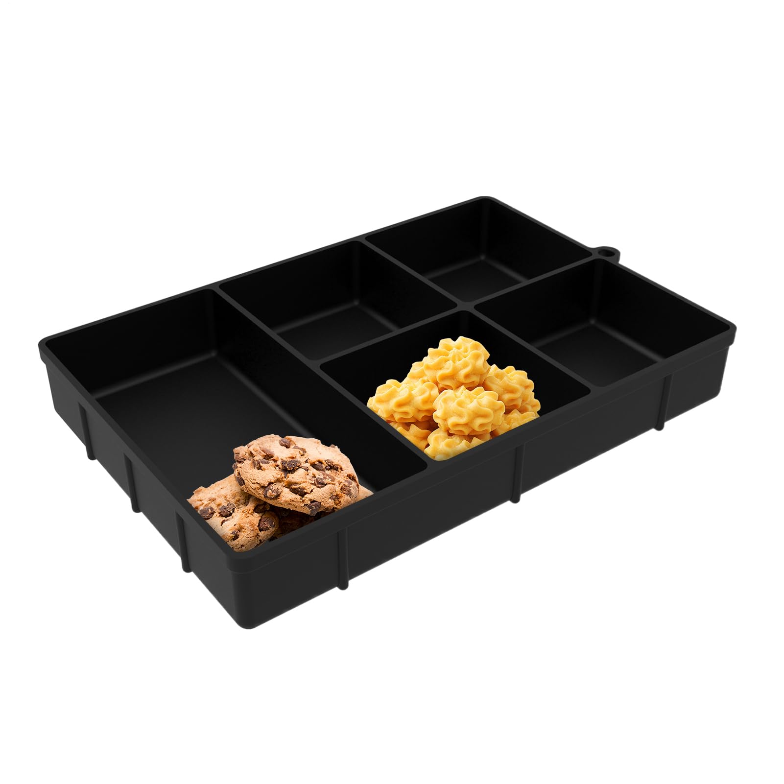 Plateau à snacks en silicone durable pour présentation de buffet