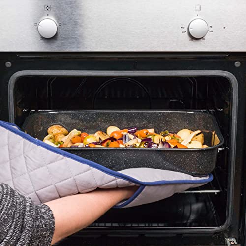 Głębokie naczynie do pieczenie Russell Hobbs CW11431 Romano ze szkliwioną emaliowaną powłoką, 42 cm, kolor czarny