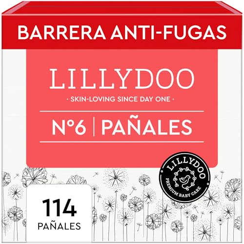 Pañales LILLYDOO delicados con la piel - talla 6 (13+ kg), caja...